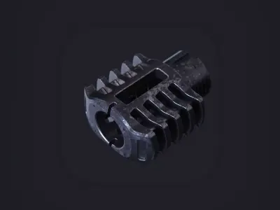 Muzzle brake industrial part  3D model