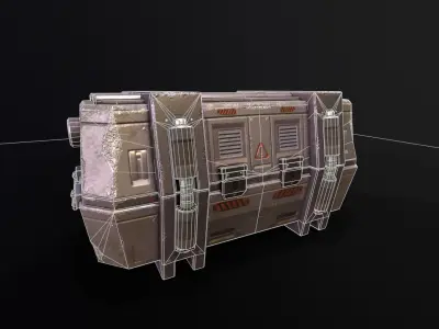 Sci-Fi Crate  Low-poly 3D model