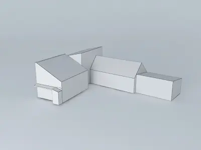 Buildings on the Street Podwale Free 3D model