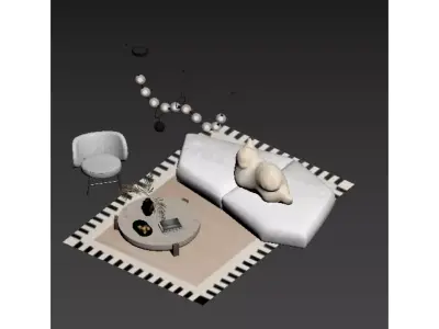 French sofa 3D model