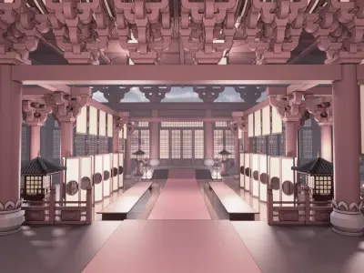 Historical Series - Ancient Banquet Palace Interior 1 3D model