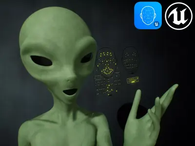 Alien Low-poly 3D model