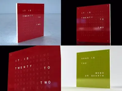 Qlocktwo wall calendar Free 3D model