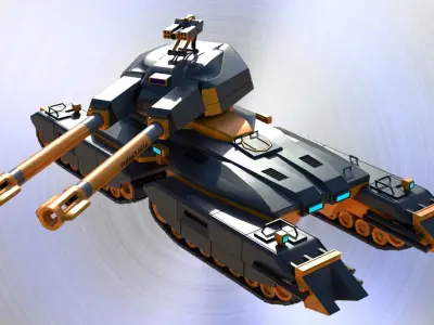 Tyrant Tank-001A Low-poly 3D model