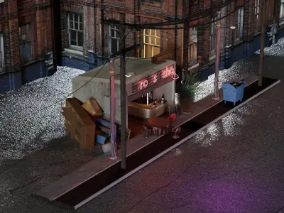 Nigh Street 3D Model 3D model