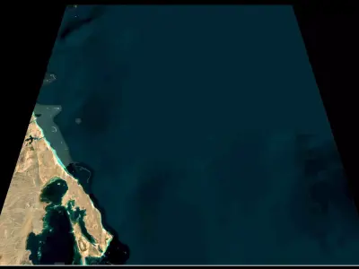 Mecca and the Red Sea coast of Saudi Arabia - tile n21 e37 3D model