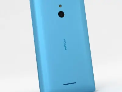 Nokia XL and XL Dual Cyan 3D model
