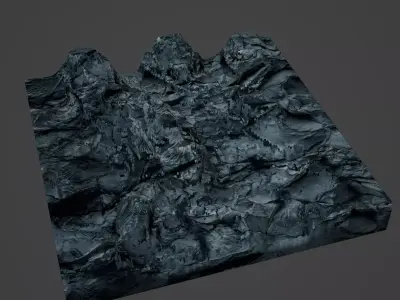 Canyon Mountain Low-poly 3D model