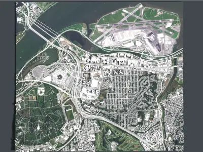 Cityscape Pentagon City Washington USA 3D model