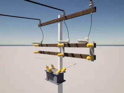 Electrical Post Poste CFE Free 3D print model