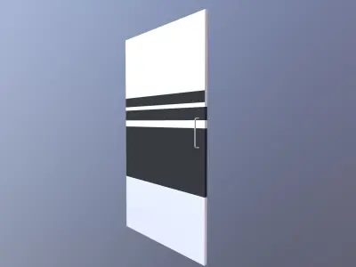 Glass Door Low-poly 3D model