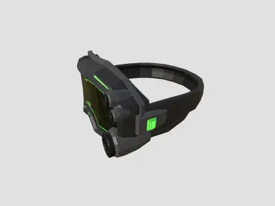 SciFi Glasses Low Poly A02 - Character Design Low-poly 3D model