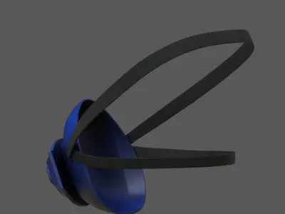 Gas mask helmet 3d plastic military combat protection  Low-poly 3D model