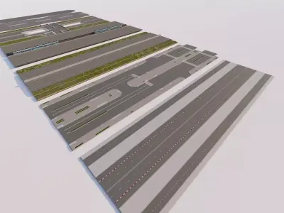 Road Pack - Extended-City Roads 3D model order