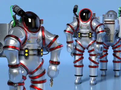  Nuytco Submersible Exosuit ADS Rigged for Cinema 4D 