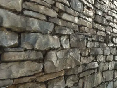 Stonewall scanned Low-poly 3D model
