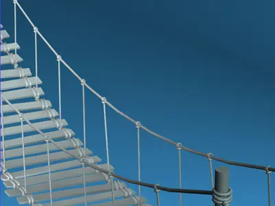Rope bridge 3D model
