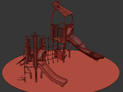 kids playground PICCOLO 3 FORESTIC JPX-0017 3D model