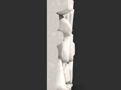 Uncut Fieldstone Wall Low Poly 3D print model purchase