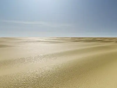 Tileable Sand Terrain Dunes - 4K textures Low-poly 3D model