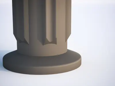 Single pole lighting 3D model