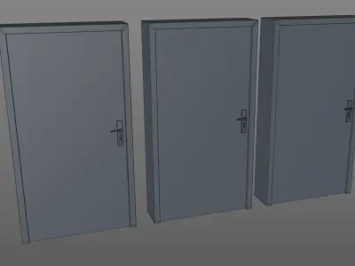 Basic Door Low-poly 3D model