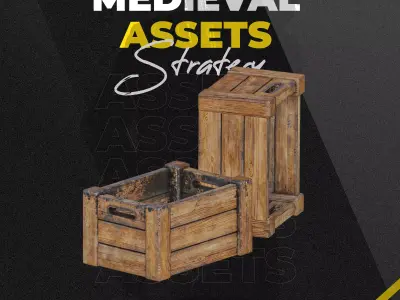 PBR Wooden Box - Medieval Assets - Textures V1-V2 Dirt Texture