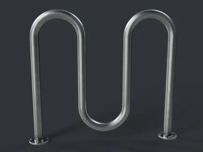 Bike Rack 15 PBR Game Ready Low-poly 3D model