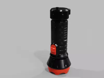 Hi-poly Flashlight 3D model