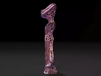 Elegant Rose Voronoi 3D print model