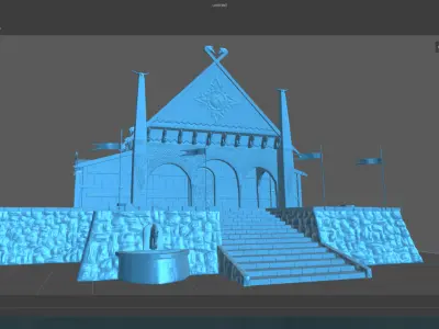 Golden hall of Meduseld 3D print model