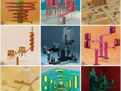 Temple Collection 1 3D Model Pack