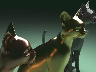 Abstract Cat 4K 3D model purchase