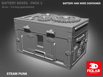 BATTERY BOXES SET 01 3D model
