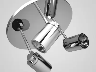 Triple Halogen Lamp 38 3D model