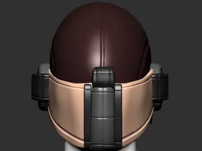 helmet scifi high poly sculpt  ver 2 3d printable  3D model