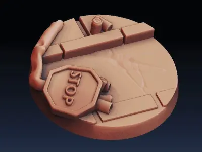 Set of street bases 1 3D print model