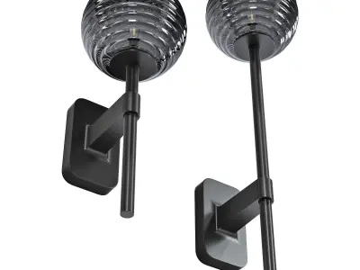 Astro lighting tacoma single-single grande rbbed glass 3D model