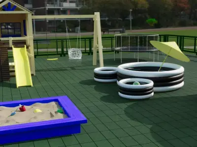 Playground Low-poly 3D model