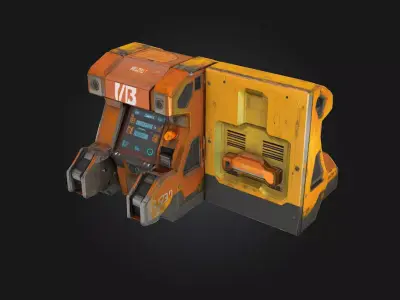 Evac Terminal 016  Sci-Fi Escape Point for Emergency Scenarios 3D model