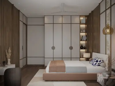 Bedroom interior scene 3D model 3D model get