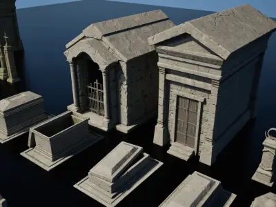 Graveyard pack Vol 02  3D model