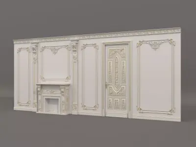 Wall Molding in Classic French style 51 3D model