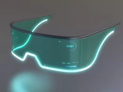 Modern sci-fi Goggles Glasses 3D model