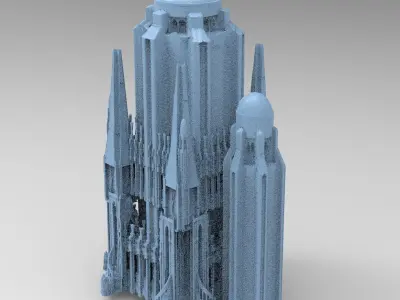Hyborian stone temple Towers  10 3D model