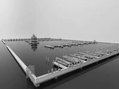 Floating Dock 3D model