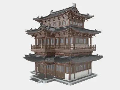 Temple Chinese Architecture 3Dmodels 3D model