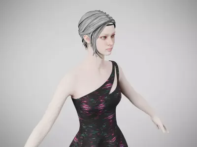 Dress 28 Light Burst Static Low-poly 3D model