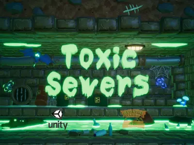 Toxic Sewer Game asset pack Unity Urp Low-poly 3D model
