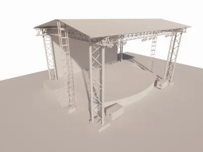  Stand Stall Booth-Temporary exhibition-Temporary booth 3D model